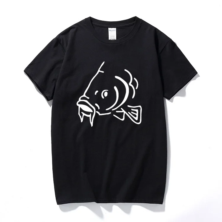 

Silhouette of carp mens unisex t-shirt fishings fisherman angling clothing camo summer top t shirt short sleeve camiseta5xl