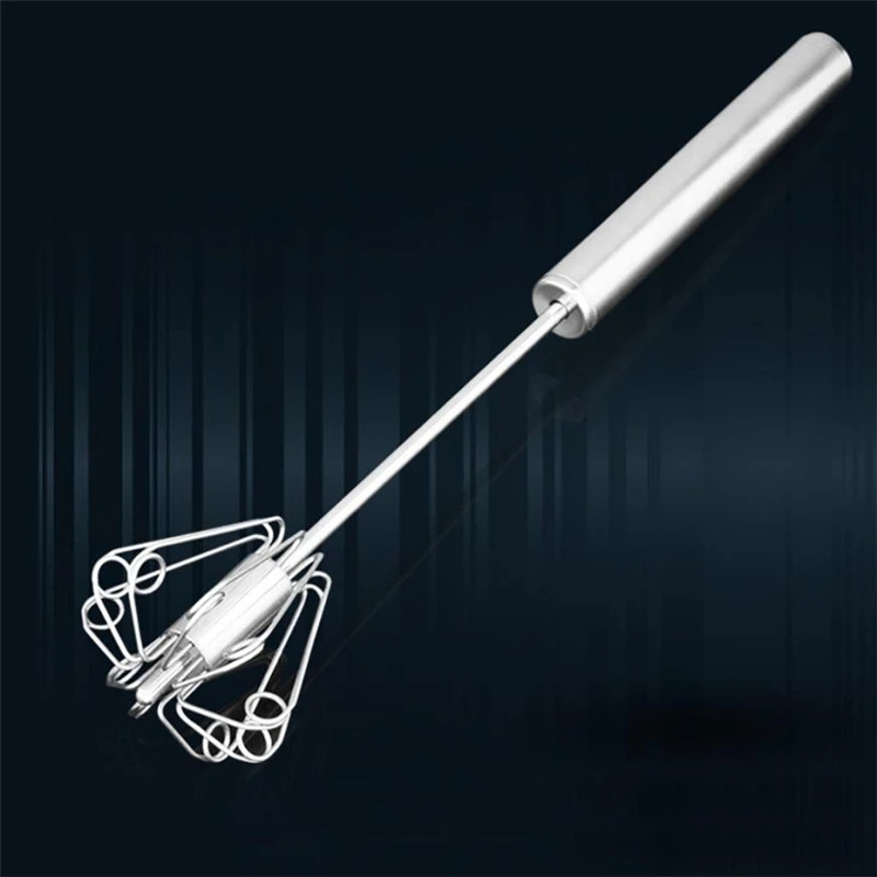 2018 New Practical  Stainless Steel Semi-Automatic Whisk Mixer Balloon Egg Milk Beater Cooking Tool hot sale C0330#30           03