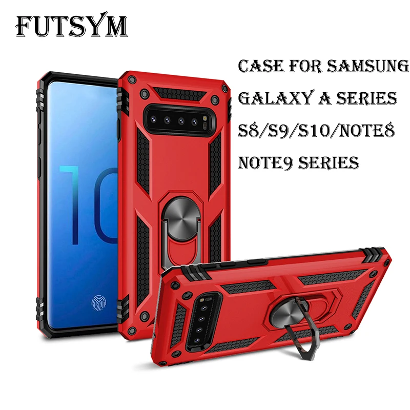 Магнитный автомобильный держатель чехол для samsung Galaxy S10 Чехол ударопрочный S8 S9