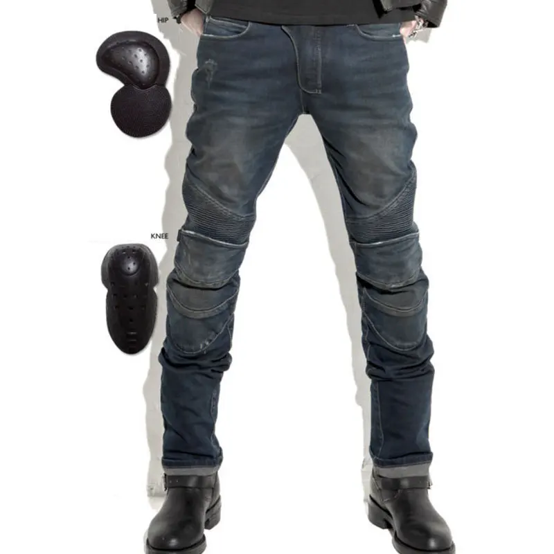 

Sale!Uglybros Motorcycle Riding Pretective Retro Jean Motocross Racing Drop Pants MOTO/ATV Oxford Cloth Cycle Trousers Men Black