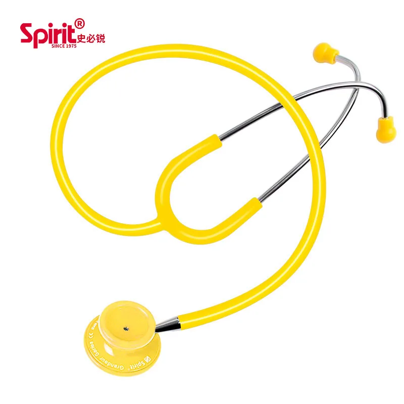 Spirit медицинские инструменты профессиональный стетоскоп двухсторонний легкий ручной слуховой аппарат для врача медсестры Estetoscopio - Цвет: yellow