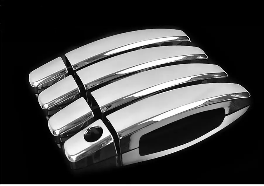Car Styling ABS trim Chromium door handle cover sticker font b Exterior b font decoration products