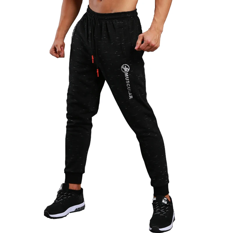 Men's Pants Compression Gyms Bodybuilding Elasticity Men Casual Pants ...