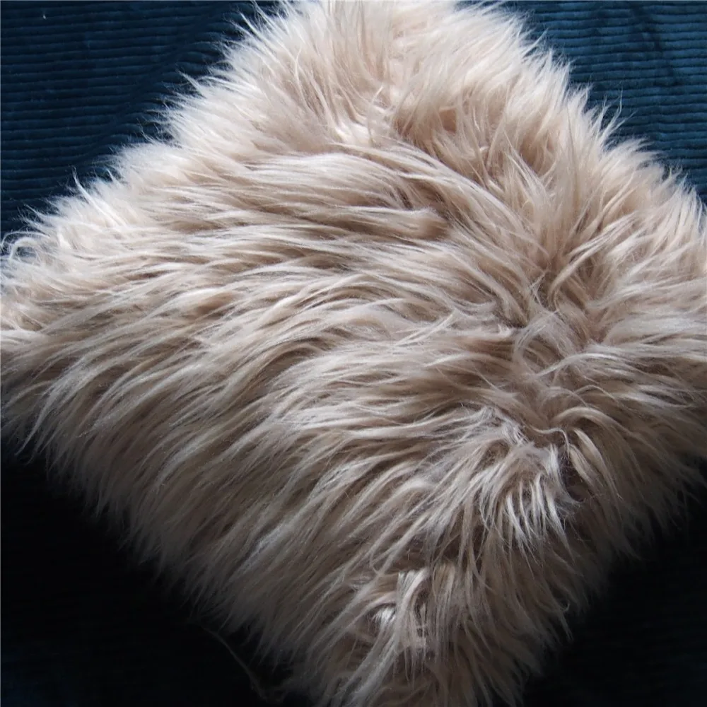 45x45cm white/khali/orange/grey luxury double face long plush cushion pillow warm fur throw backrest lumbar bed | Дом и сад