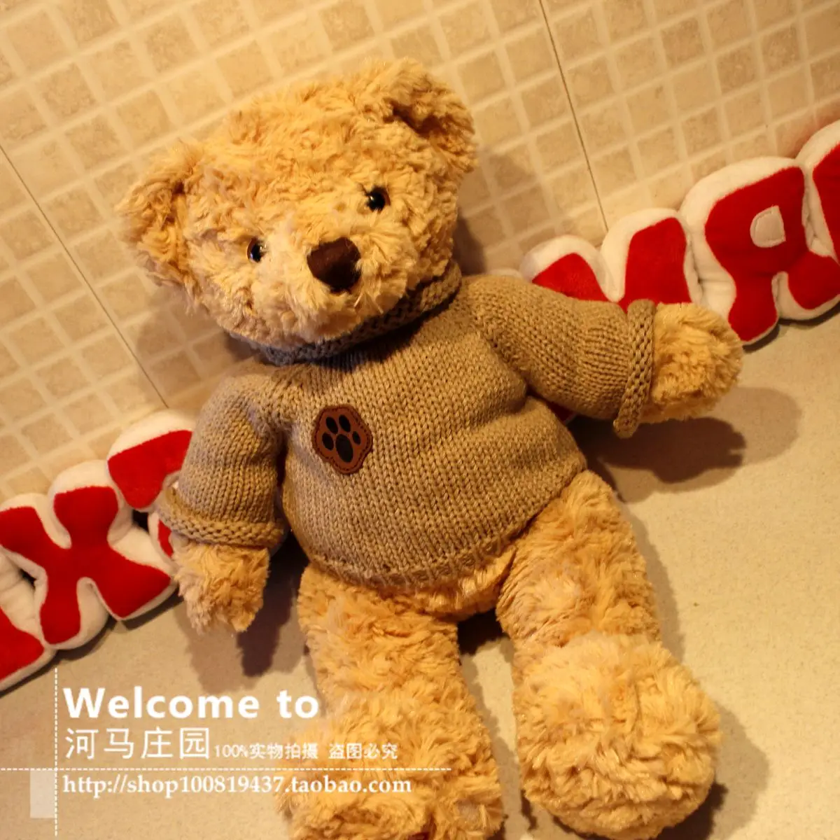 2015-new-teddy-bear-korea-original-sweater-bear-stuffed-plush-toy-christmas-gift-child-girl-friend's-birthday-quality