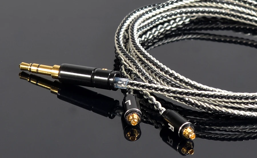 Lekeway toneking MMCX/2Pin Интерфейс 3.5 мм 8-ядро серебрение кабель Применение Для Shure SE846 SE535
