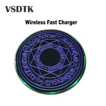 

10W Magic array Wireless Charger for i10 tws i13 tws i15 tws bluetooth earphone for iPhone 8 Visible Fast Wireless Charging