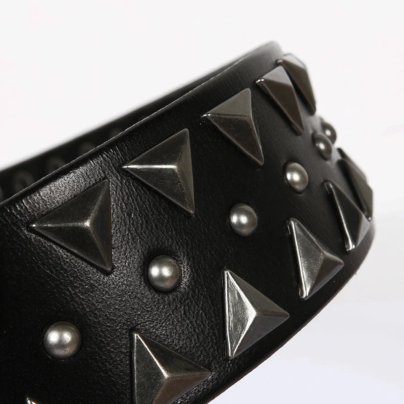 ZAYG модный стиль черные стразы треугольная заклепка ремень для мужчин и женщин Шипованный ремень панк с пряжкой ремень кожаные поясные ремни