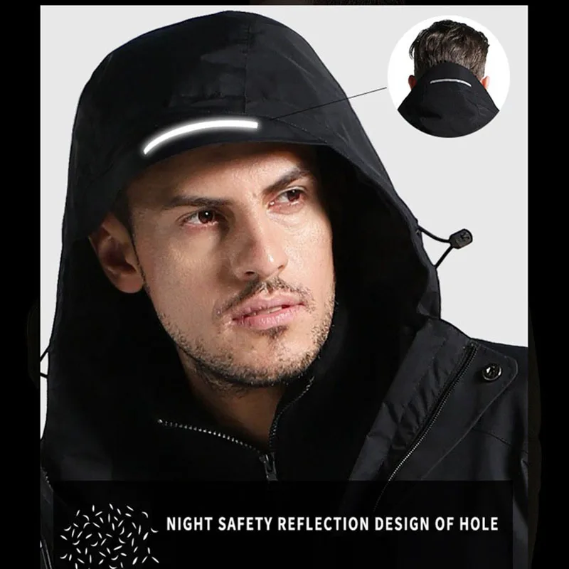  CCIVICFREE Winter USB Chaqueta de algodón con calefacción infrarroja para hombre y mujer Camping al