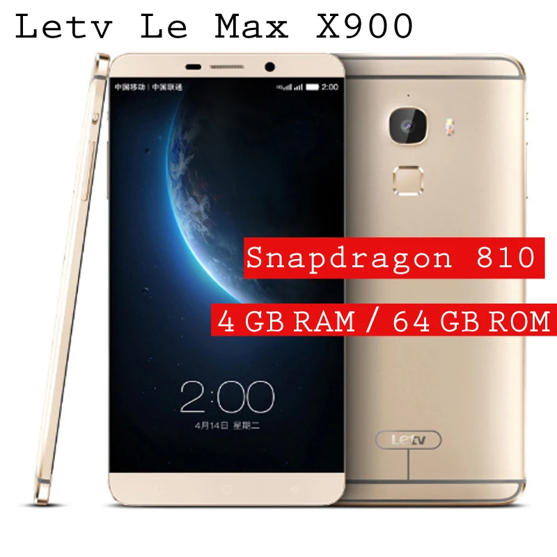 Смартфон LeEco Letv Le Max X900, 6,33 дюйма, 3400 мАч, Восьмиядерный процессор Snapdragon 810, 4 Гб ОЗУ, 64 Гб ПЗУ, мобильный телефон Android