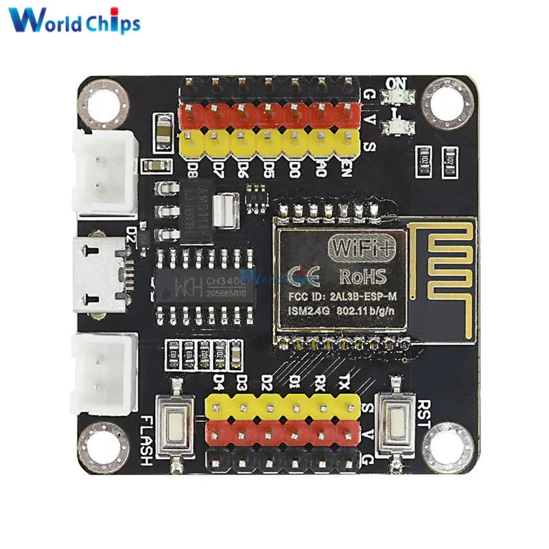 Дм сильный Wifi беспроводной Щит макетная плата Интернет вещей ESP8285 ESP-M2 CH340 SPI Micro USB для Arduino IDE ESP-M3