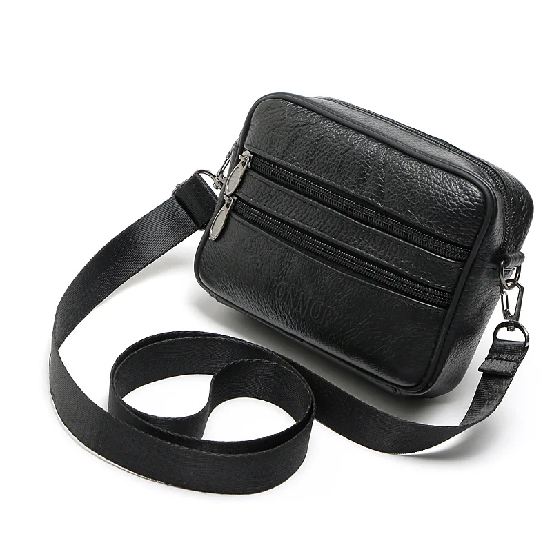

100% genuine leather small business men messenger bags cowhide travel shoulder bags for men cross body chest packs MG20