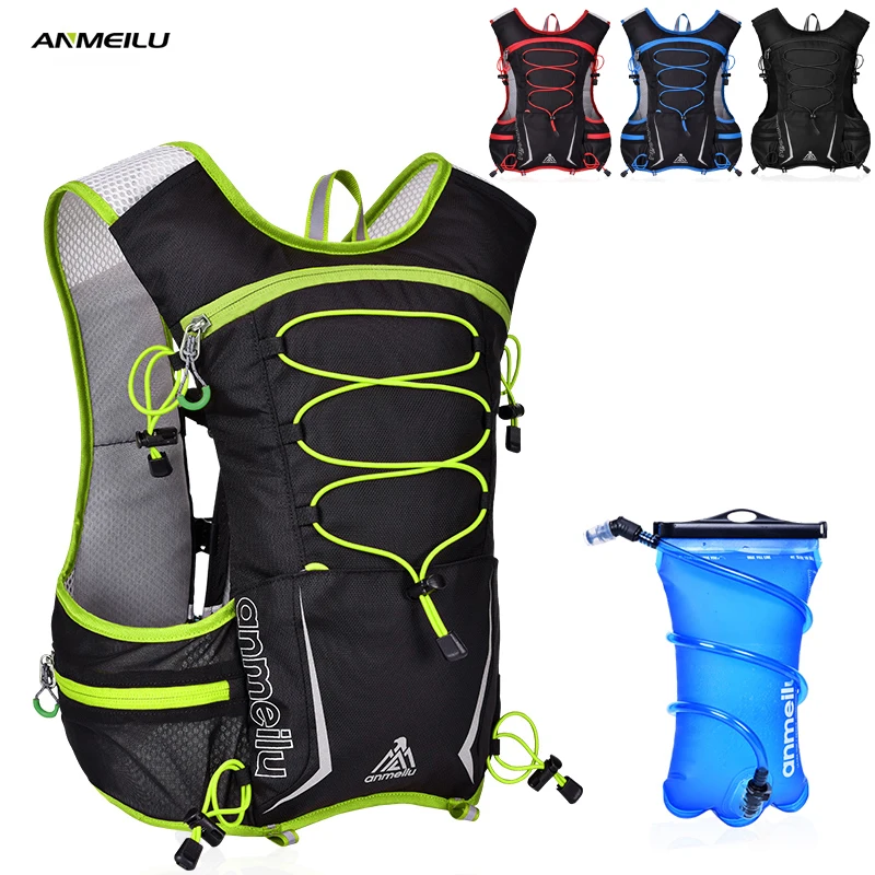 ANMEILU Camping Backpack 5L Waterproof Sports Camelback 2L Water Bag Marathon Running Climbing Cycling Hydration Backpack ANMEILU Camping Backpack 5L Waterproof Sports Camelback 2L Water Bag Marathon Running Climbing Cycling Hydration Backpack