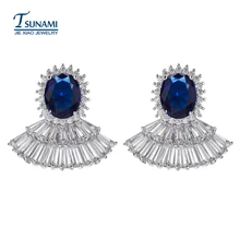 Новая мода эллиптические серьги из циркона четыре цвета высокого серьги высокого качества для женская свадебная обувь самые лучшие продукты ER-160