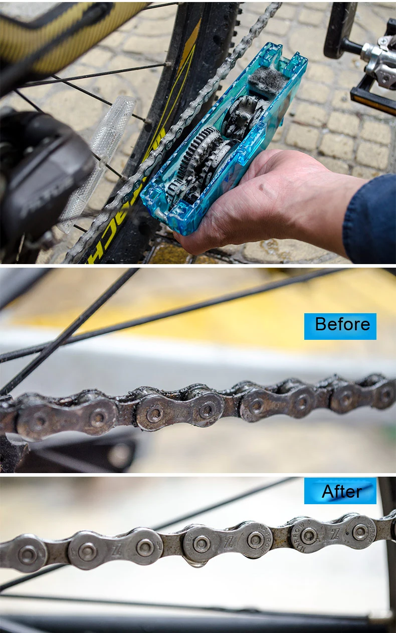 Портативный велосипедный 3D очиститель цепи для чистки велосипеда машина для мойки скруббер инструмент для чистки горной дороги MTB велосипеда