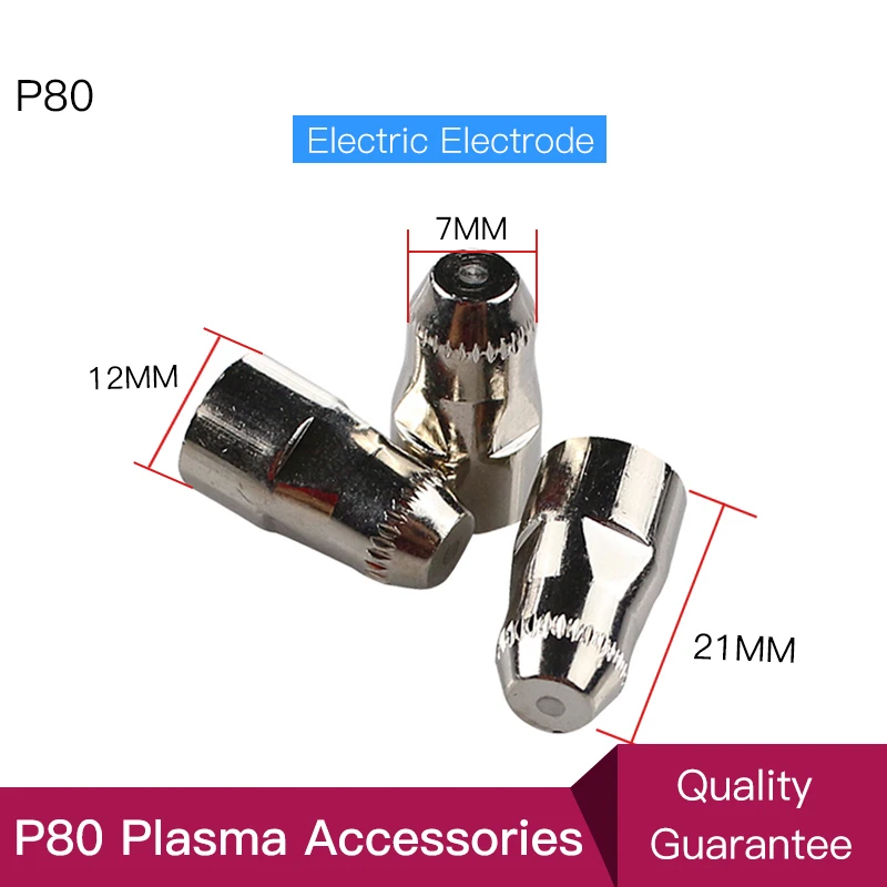  20pcs P80 Consumables Tips and Electrodefor 80A 100A Air Plasma Cutter CUT80 CUT100 and WSM Welding