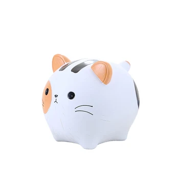 

NICEXMAS 1pc Piggy Bank Cute Cartoon Cat Shaped Resin Adorable Desktop Decor Saving Pot Coin Bank Money Box for Children Kids