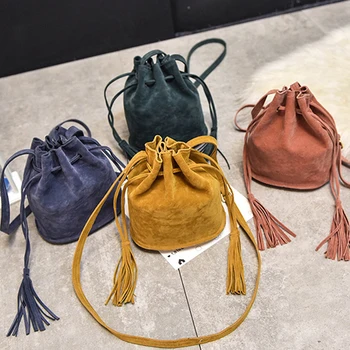 

Designer handbags high quality Women Bag Messenger Bags New Handbag Tassel Bucket Shoulder Handbags Crossbody 2018
