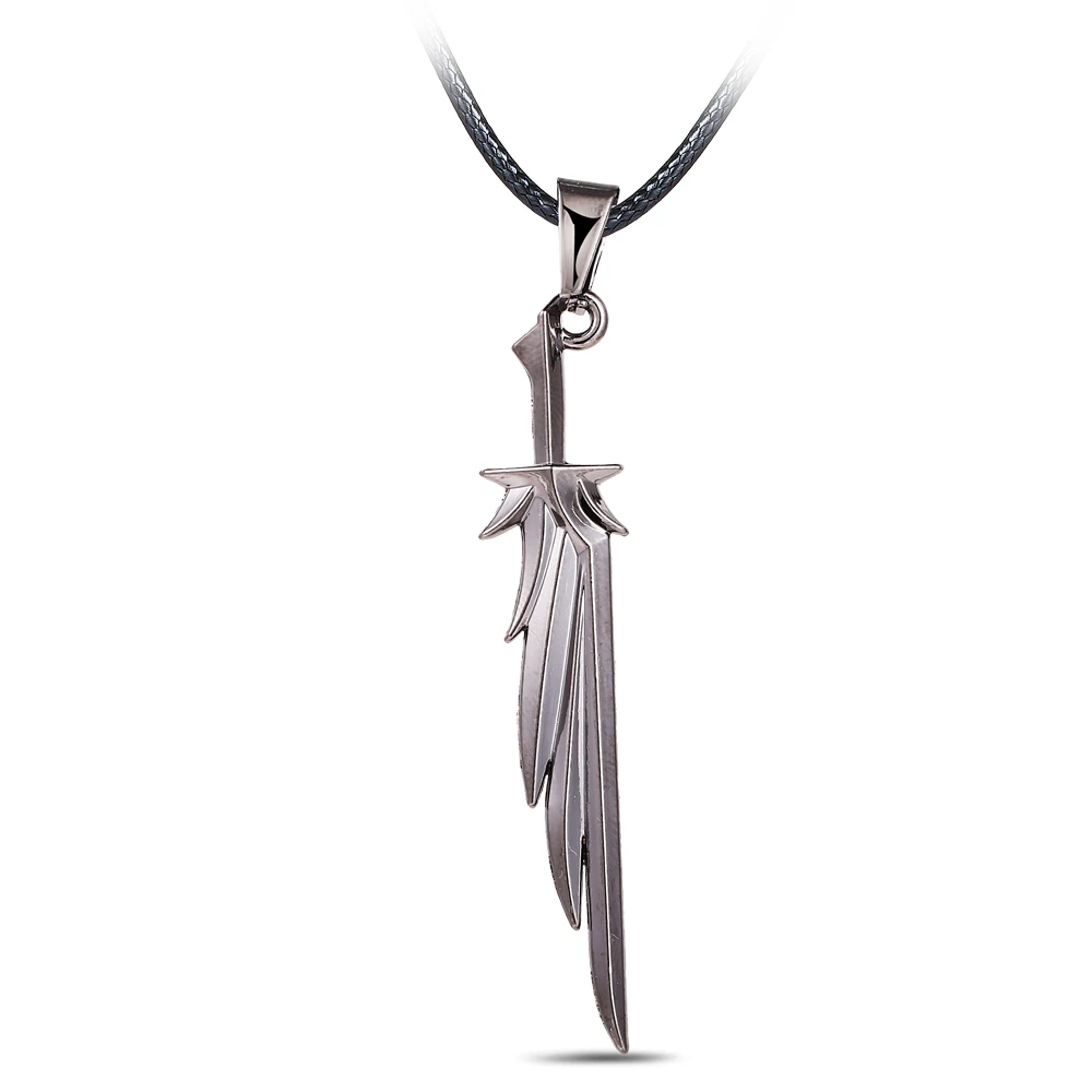

Cosplay Online Game LOL Gun black Pendant Men Jewelry Charm Necklace Pendants Alloy Rope Chain Fashion Men's Accessories