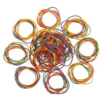

50g/bag Nature Rubber Ring Colorful Stationery Holder Thermostability Bands Strong Elastic Hair Band Loop Office Pack Supplies