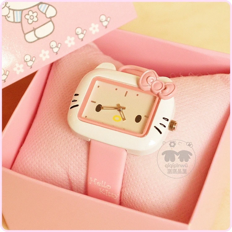 Корейское издание милые KT cat модные женские часы hello kitty мультфильм детские часы желе цвет девушка часы