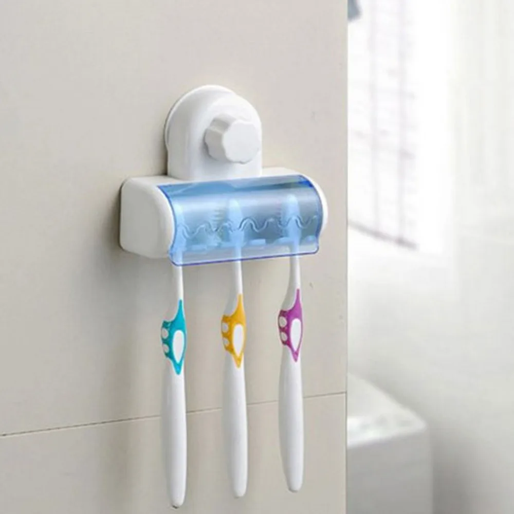 

Plastic Set Toothbrush Spinbrush Holder Suction Stand Bathroom Accessory