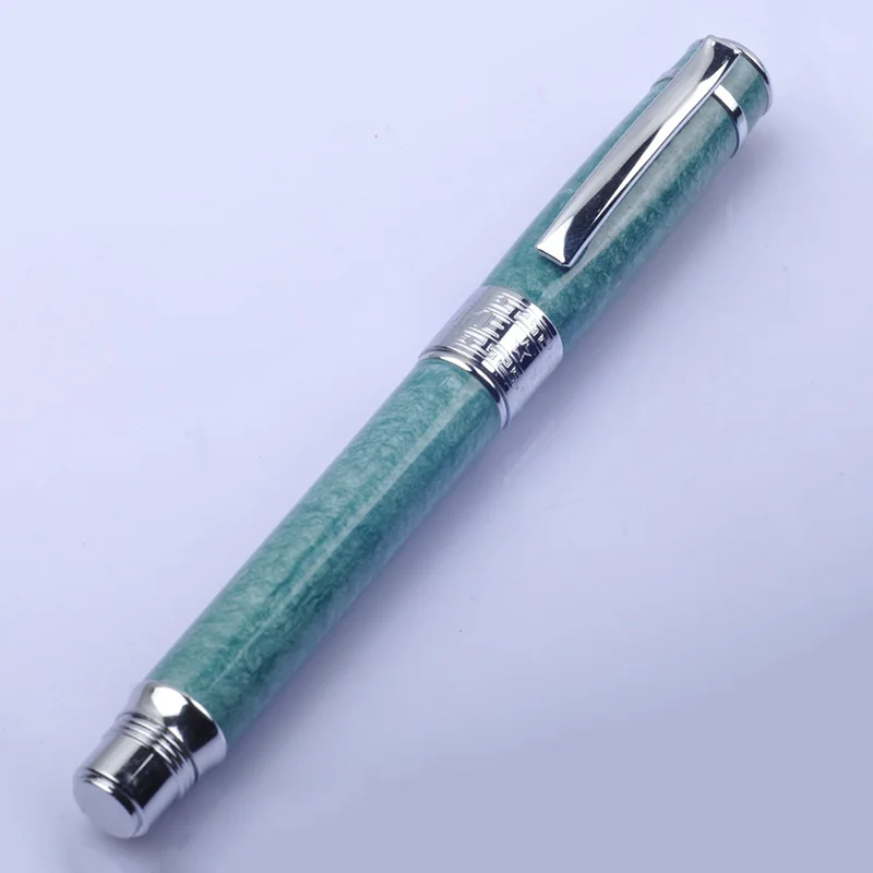 Duke 932 Ручка-роллер с серебряным зажимом 0,5 мм, сменная шариковая ручка, офисные и школьные принадлежности, роскошные деловые ручки для письма - Цвет: Green