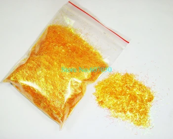 

50g/bag Luminous Multicolor Orange Color Shining Nail Glitter Strips Powder for DIY Nail Art Decoration