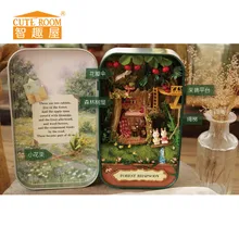 Кукольный домик ручной работы миниатюрный puppenhaus 3D деревянные головоломки miniaturas дом с мебелью куклу для подарок на день рождения игрушки-Лесная Рапсодия