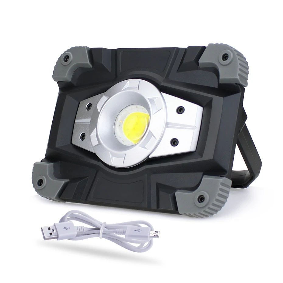 

T6 COB Super Bright Outdoor Work Light Rechargeable LED Flood Light Waterproof COB LED Portable Lantern Flashlight Tent Lamp