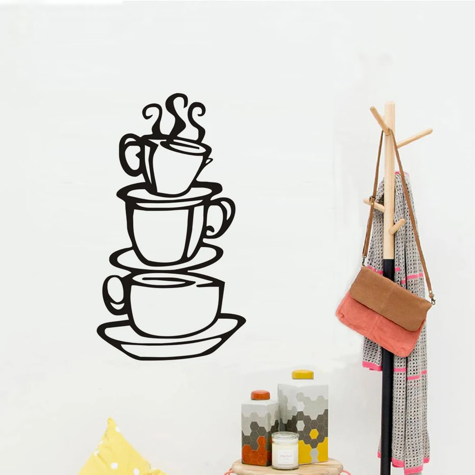Buy Coffee Cups Quote Wall Sticker Vinyl Art Home