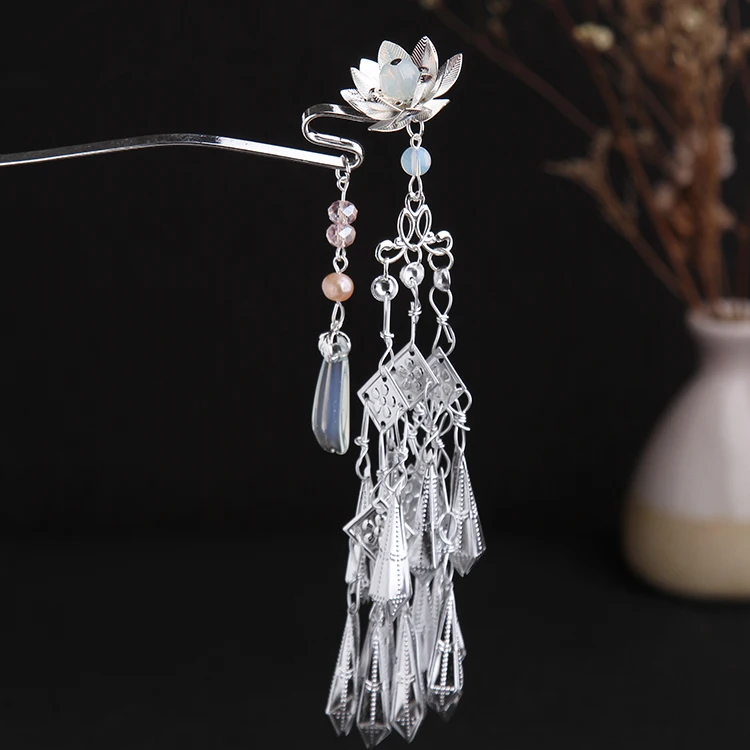 

Race style, stepping, scorpion, tassel, ancient style, Hanfu, tiara, hairpin, classical palace metal hair accessories