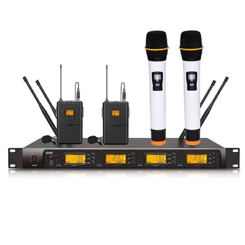 

Bolymic professional 4 channels PLL lapel handheld wireless microphone microfone system