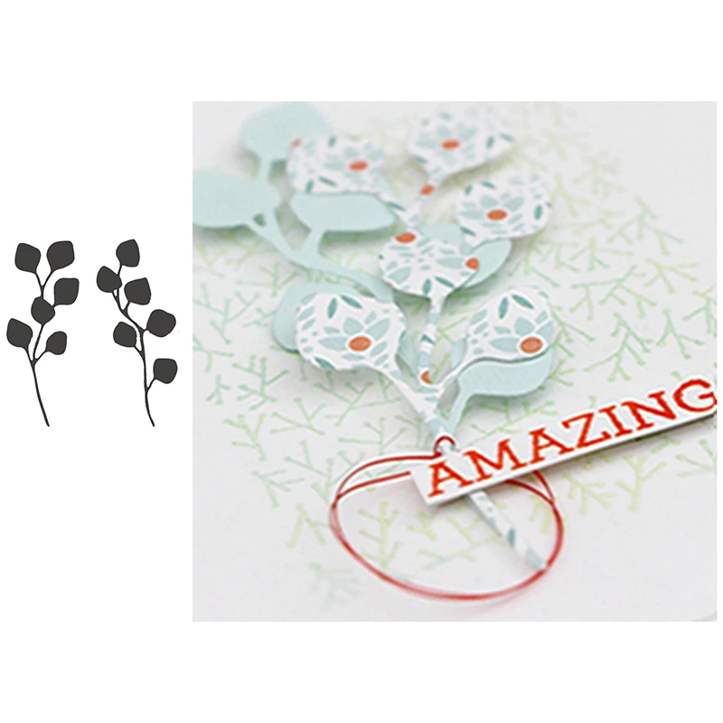 

Eucalyptus Branch Metal Cutting Dies Stencils for DIY Scrapbooking Album Stamp Paper Card Embossing New 2019 Die Cut