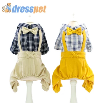 

Pet Dog Jumpsuit Gentleman Fashion puppy love bow tie Clothes Apparel Costume for dog Spring Autumn clothes for small -XXL Cute