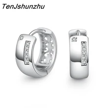 TenJshunzhu серьги-гвоздики модные 925 пробы серебряные серьги с кристаллами для женщин ювелирных изделий EH284