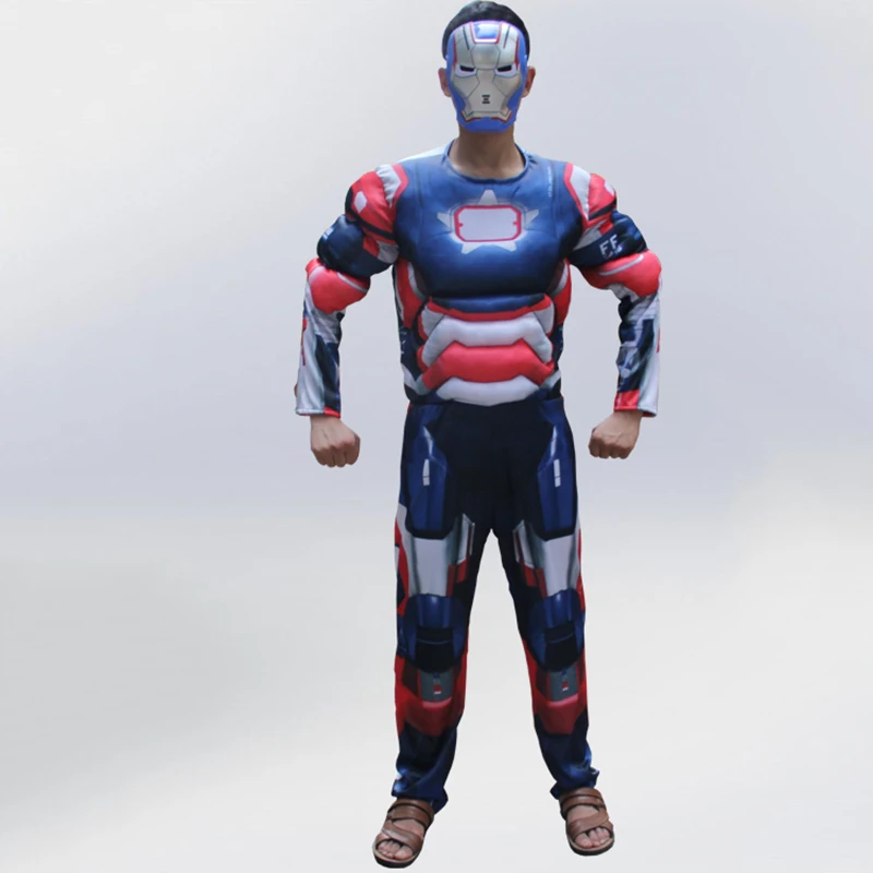 Avengers Endgame Muscle Cosplay Superhero Captain America / Batman / Spiderman Costumes Halloween Costume Party for Adult