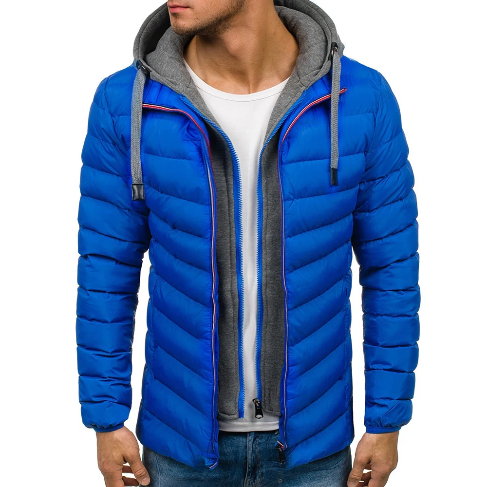 ZOGAA 4 цвета Мужская парка куртка зимнее пальто с капюшоном мужские хлопковые пуховики теплая одежда ветровка для мужчин одежда