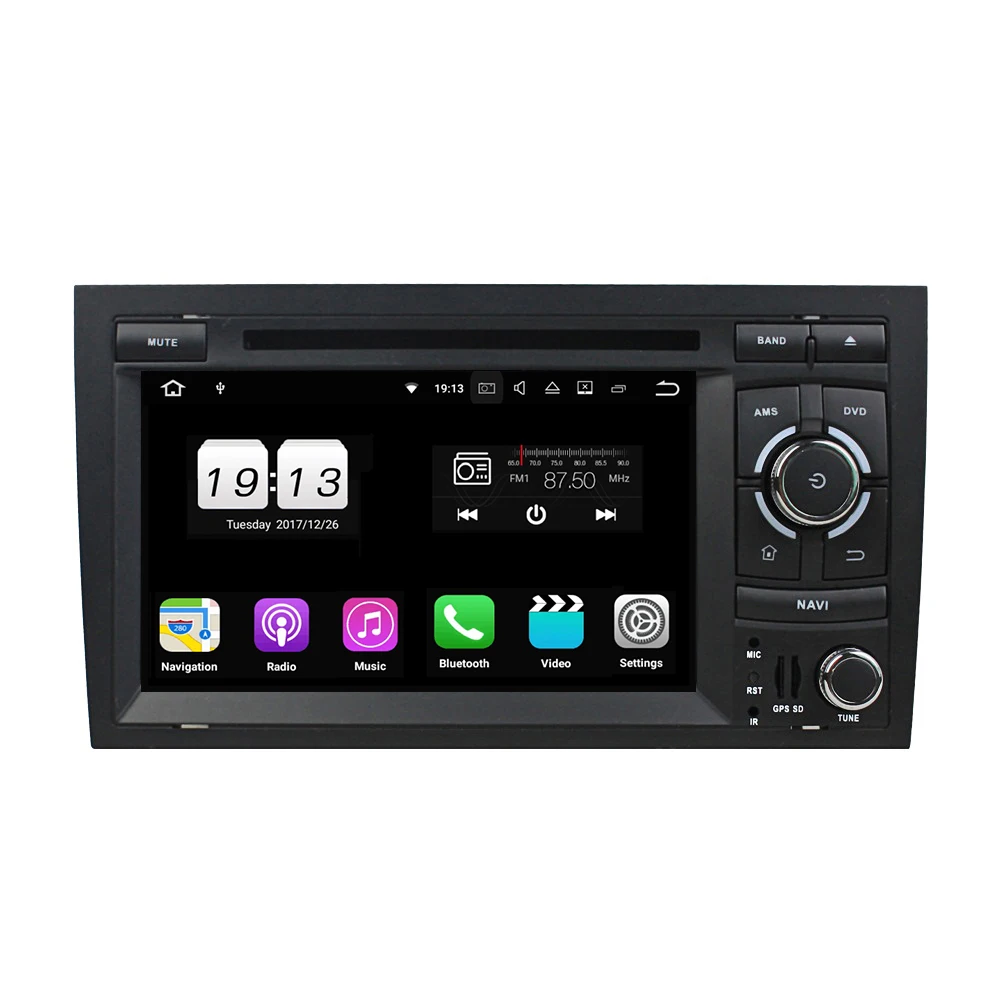 

Android 8.1 2GB RAM Car DVD Player Wifi 4G BT RDS RADIO GPS Glonass Navi DVR Rear camera TV OBD2 For AUDI A3 2003-2013 S3 RS3