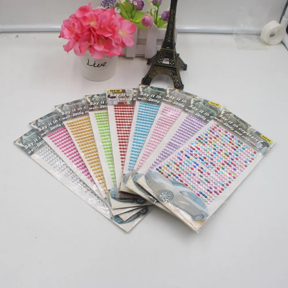 260 pcs set beauty 6mm crystal rhinestones decor car decal styling accessories mobile PC art diamond