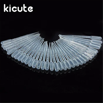 

Kicute 100pcs Transparent Disposable Safe Plastic Eye Dropper Pipettes Transfer Graduated Pipettes 3ML Lab Experiment Supply