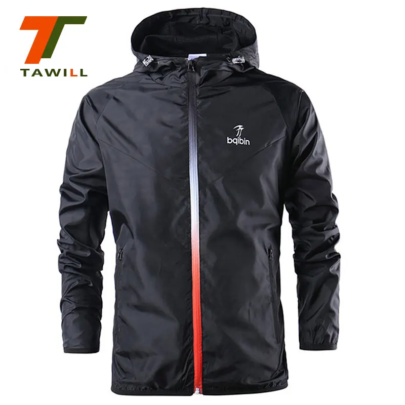 

2018 New Spring Summer Mens Fashion Outerwear Windbreaker Men's Thin Jackets Hooded Casual Sporting Coat Plus Size 1026
