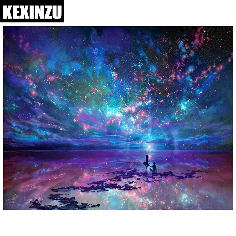 

full 5D DIY Square/Round drill diamond painting-Starry sky-Cross Stitch Rhinestone Diamond embroidery mosaic Wedding decoration