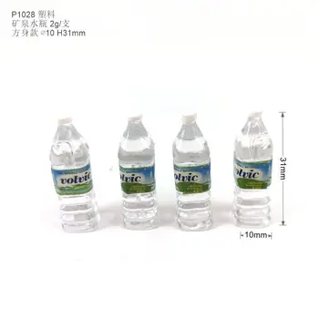 

4pcs/set 1:12 Toy Water Bottles Set Dollhouse Miniature Drinking Accessories Baby Children Pretend Play Kitchen Toy Water Bottle