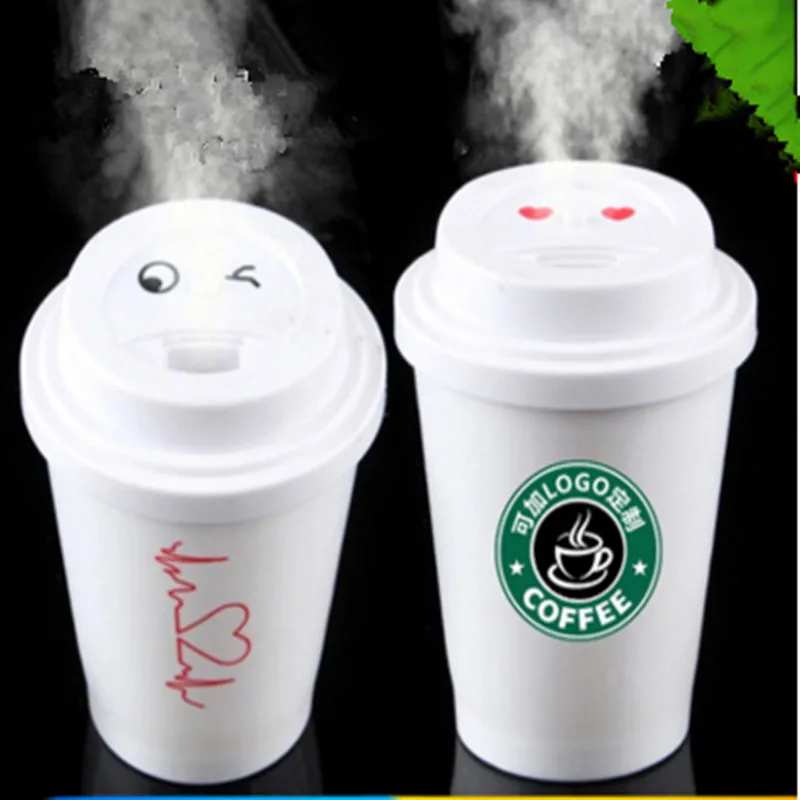 300ml Coffee Cup Mini Usb Portable Ultrasonic Humidifier Dc 5v Air Freshener Purifier Mist Maker