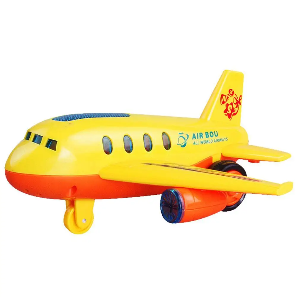 LeadingStar Children Kids Cute Cartoon LED Flashing Simulation Aircraft Model with Music Inertia