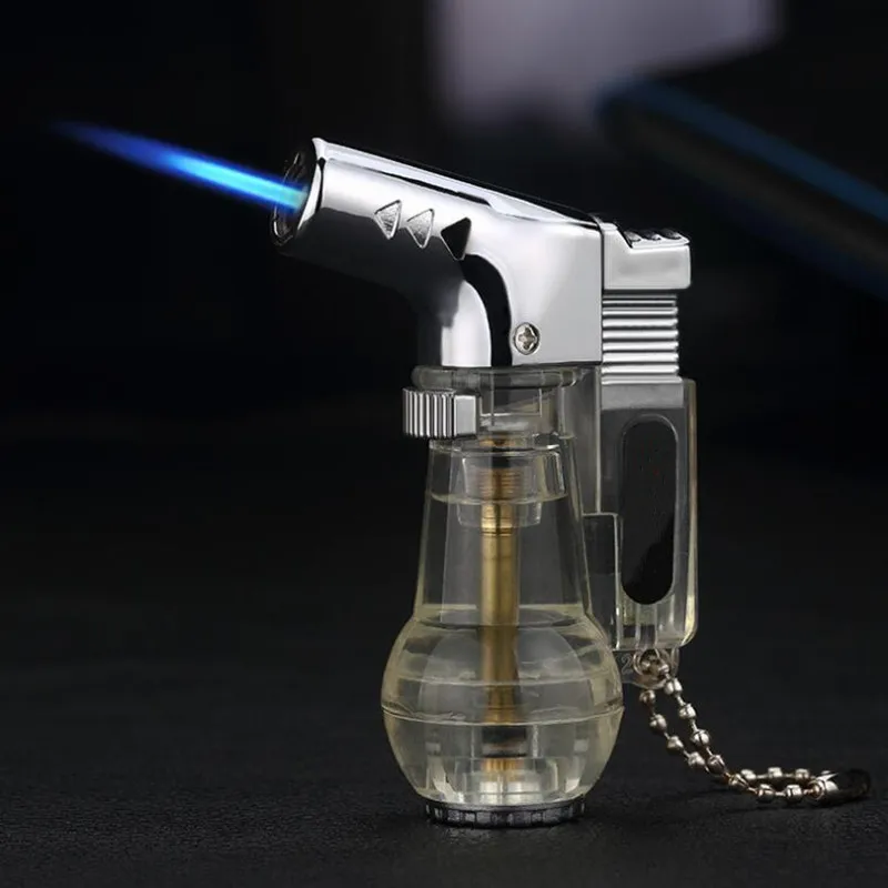 

Windproof Creative Jet Butane Torch Turbo Straight Torch Cigarette cigar pipe gas Lighter Cigarette Accessories Random Color