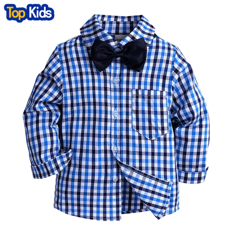 Shirts For Boys Cotton Brand Children Shirts Kids Clothes For Boys Plaid Shirts Long Sleeve Turndown School Uniform Shirt