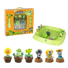 Новинка, набор гироскопов для игры в растения, зомби, 6 упаковок, T18004, с боевым диском, веселая эякуляция, гироскоп, детская игрушка, подарок на день рождения, Zombait