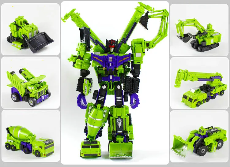 High quality ABS 6 in 1 Deformation Robot Cars Combine Robot KO TFC